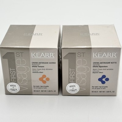 Lot 2 KEARR 1st VISAGE DAY NIGHT CREAM ANTI-WRINKLE ALL SKIN 1.69 fl oz , SEALED