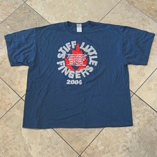 Vintage Stiff Little Fingers 2004 Concert Tour Shirt Mens XXL Blue Gildan Cotton