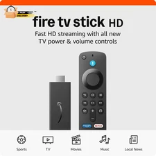 Fire TV Stick HD (Newest Model), Free and Live TV, Alexa Voice Remote, Smart Hom