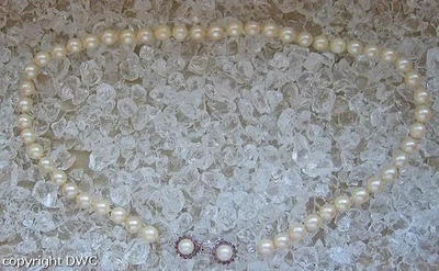 Perlencollier Collier mit Perle Perlen Pearl Kette Hals 585 Gold Damen - Bild 1 von 4