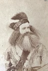 CIVIL WAR - SETH KINMAN CALIFORNIA MOUNTAIN MAN HUNTER & TRAPPER 1864 CDV PHOTO