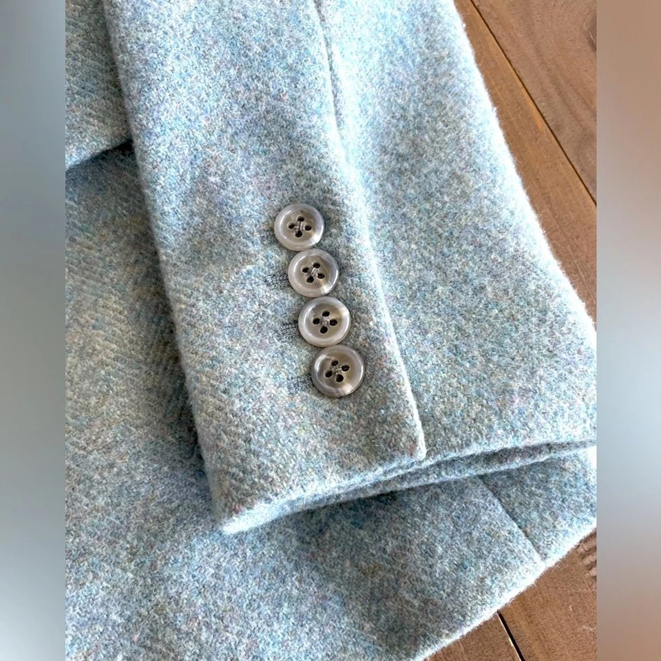 Ralph Lauren Collection Mujer Blazer Lana Azul Claro Foto 4 de 4