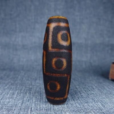 Old Tibetan Nepalese Himalayan FYM Ancient Old Dzi Talisman 9 eye Beads Amulet