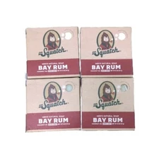 Dr. Squatch Bay Rum Men's Natural Bar Soap 5oz Lot Of 4 Bars New In Box