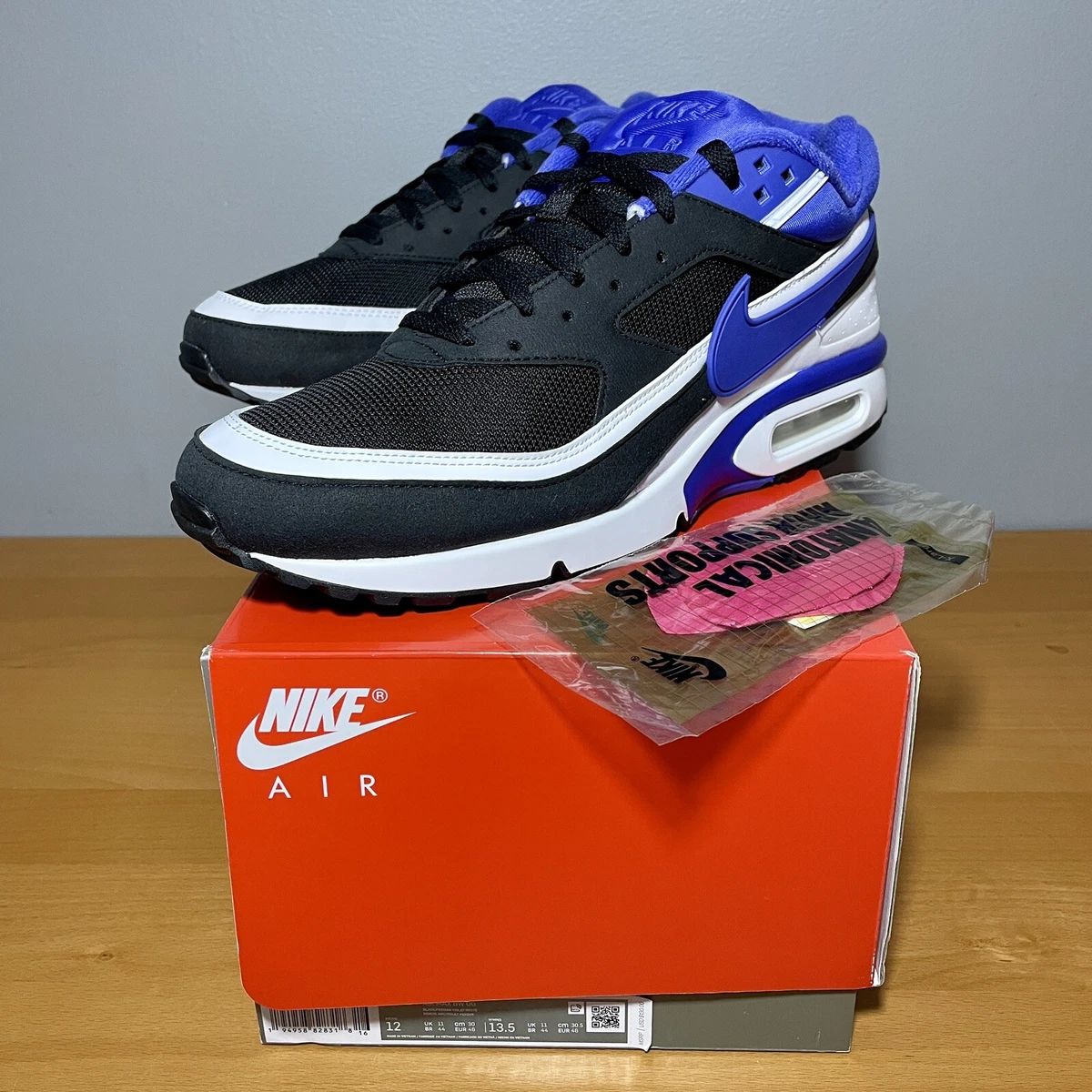 Actriz niebla Frente al mar Nike Air Max BW OG Sz 12 DS Black Persian Violet 2021 Retro 1 90 DJ6124-001  | eBay