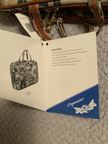Estuche de viaje organizador de sección de tapices vintage artículos de tocador por destinos - Imagen 14 de 17