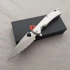 Daggerr Knives Sting Framelock Stainless Folding Serrated Pocket Knife F22FSSS