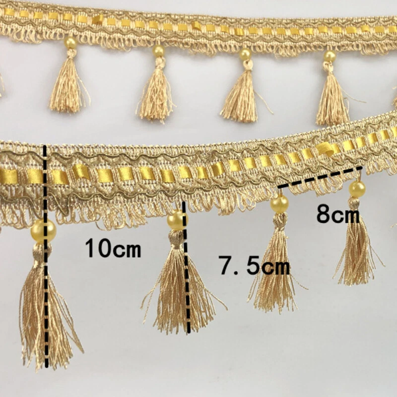 12 Meters Length Curtain Tassel Edging Sewing Trim Upholstery Craft Cushion - Image 2 of 4