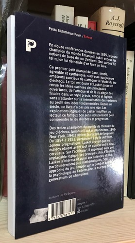 Emanuel Lasker le bon sens aux échecs Petite Bibliothèque Payot 1994 - Bild 2 von 2