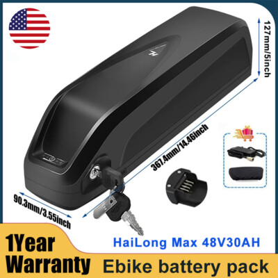 Hailong 48V 30AH  Ebike Battery Electric Bicycle for 250W 500W 750W 1000W Motor 