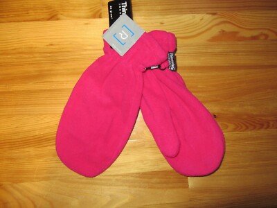 Relativity O/S Pink 3M Thinsulate MicroFleece Mittens w/Glove Fingers NWT Nice