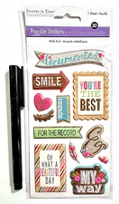 Puffy My Way Smile Stickers Scrapbooking Card Making Embellishment
