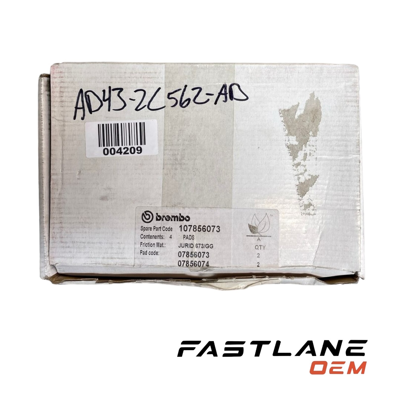 2012-2016 ASTON MARTIN DB9 REAR BRAKE PADS NEW OEM AD43-2C562-AD