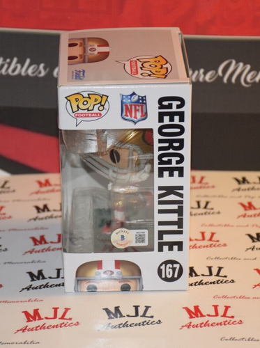 SF 49ERS GEORGE KITTLE FIRMATO AUTOGRAFATO FUNKO POP 167 CON BECKETT BAS COA A - Foto 2 di 9