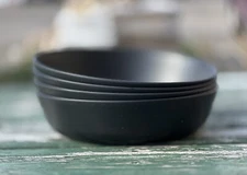 Set of 4 | ROOM ESSENTIALS Recycled Plastic Dinner Bowls BPA-Free 40.5oz • Black