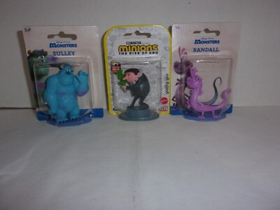 MONSTER & MINIONS CAKE TOPPERS SULLY-RANDALL-GRU (SET OF 3) (SEE DESCRIPTIONS)