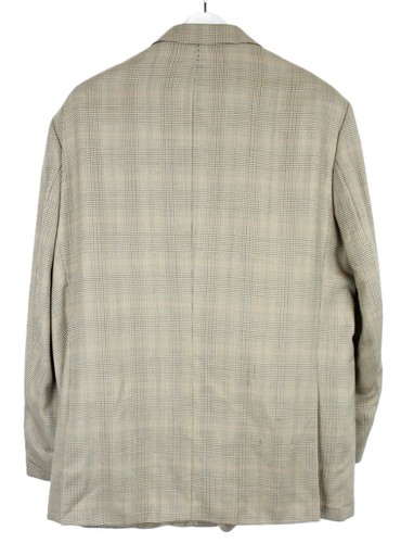 HUGO BOSS Da Vinci Jacket Men's (EU) 56 Silk Wool Button Up Pockets Check - Picture 2 of 12