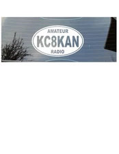 HAM AMATEUR RADIO CALL SIGN VINYL DECAL/STICKER EURO OVAL