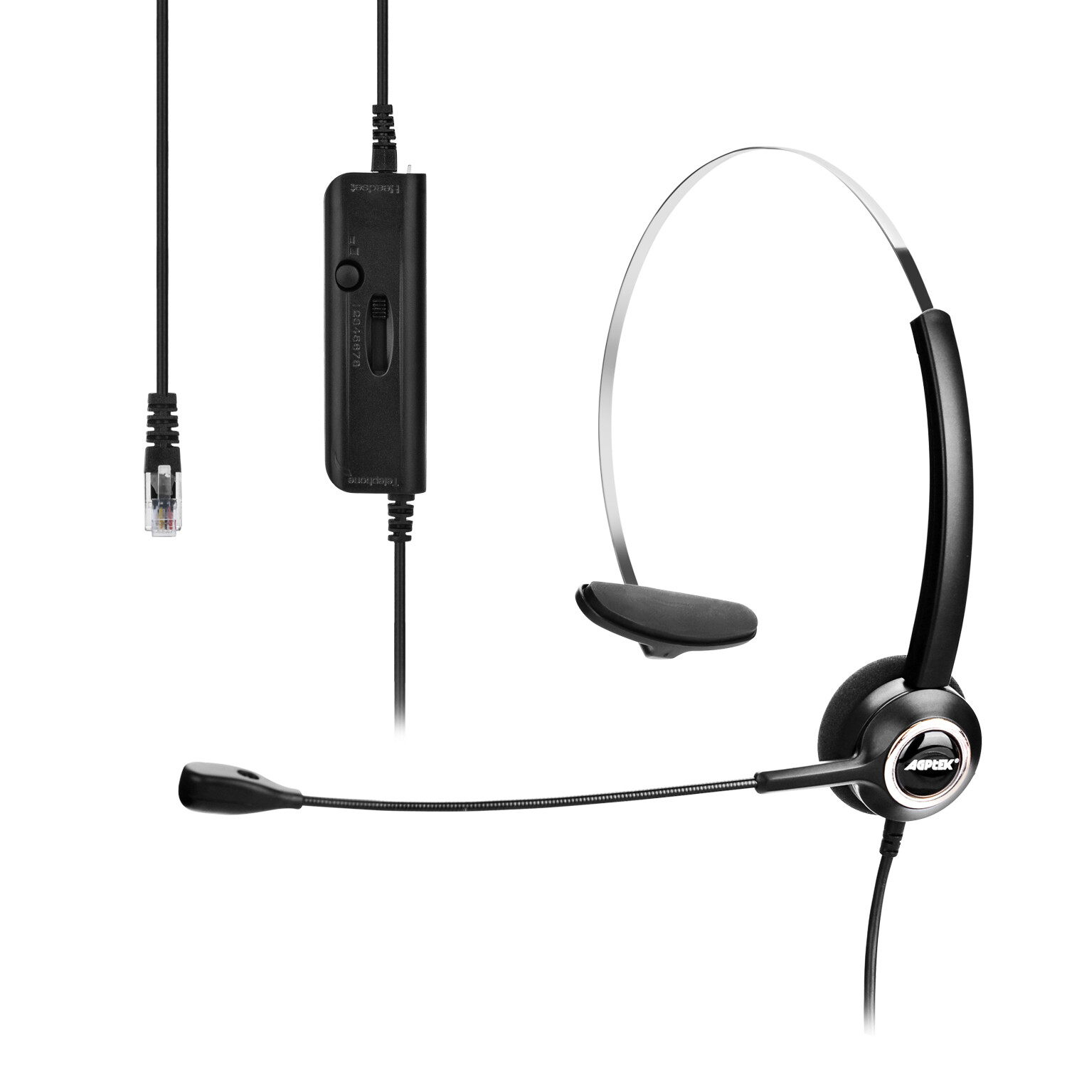 AGPtek 1pc Call Center Headset RJ9 