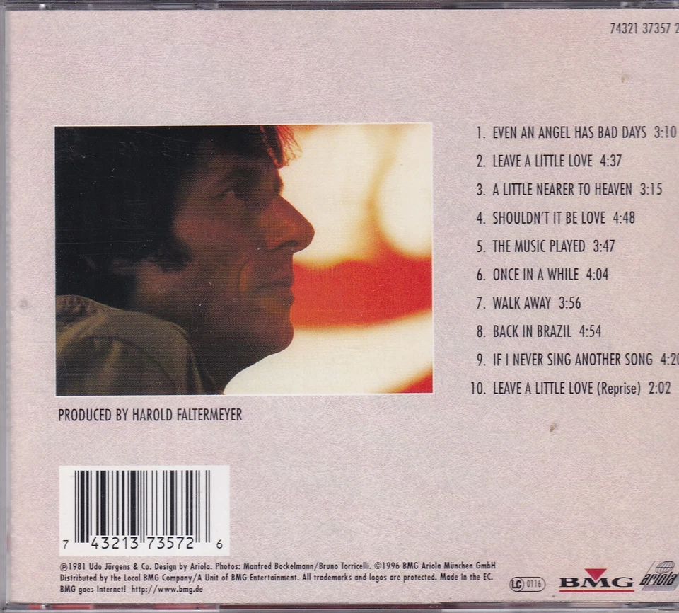 Udo Jürgens - Leave A Little Love -CD-552- near mint - Bild 2 von 2