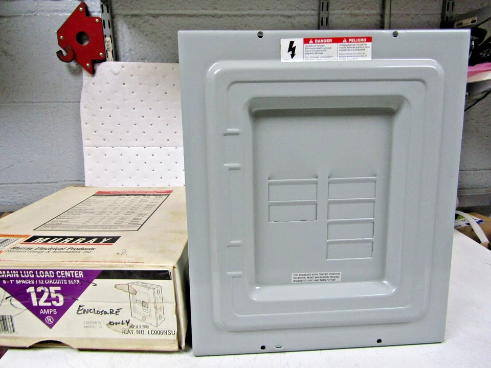 🔥NEW MURRAY LC006NSU 6 SPACE 1Ø 125A MAIN LUG LOAD CENTER ENCLOSURE ONLY - Image 2 of 4