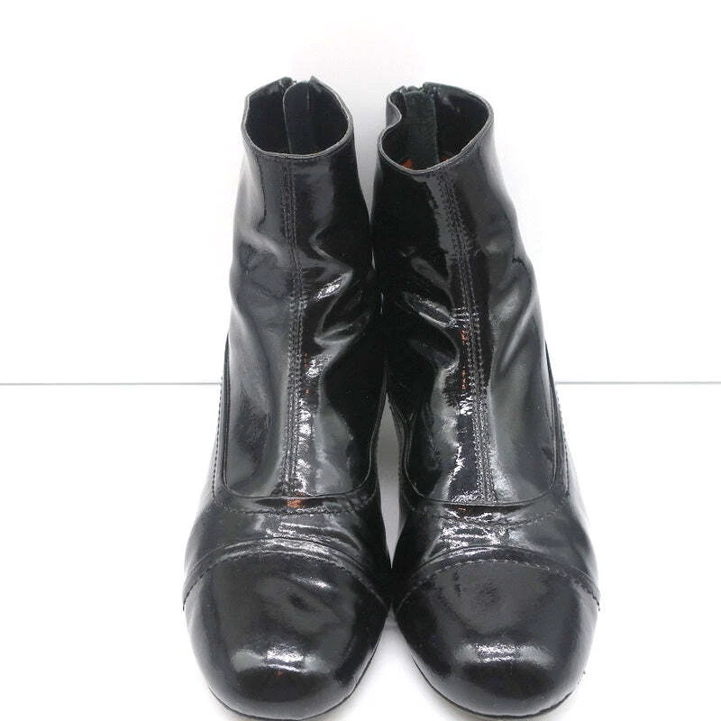 Botines Lanvin de charol negro talla 41 botines de tacón de gatito Foto 3 de 4