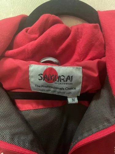 Samurai Sportswear Jacket Red Men's Hooded Half Zip Active Wear Size: Medium - Picture 2 of 11