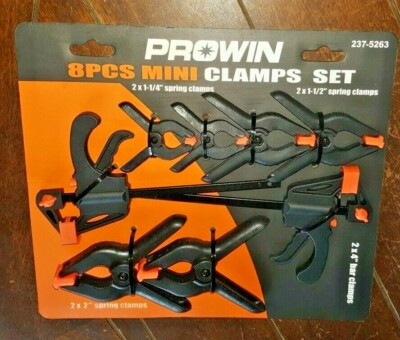 Prowin 8pc Various Mini Clamps Set - Item #237-5263