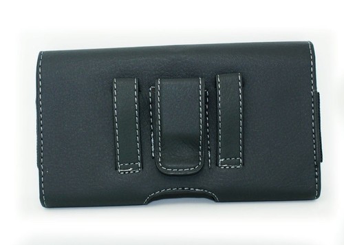 Black Belt Pouch Holster with Clip/Loop for LG Rebel 4 (Fits with Hybrid Case) - Picture 4 of 4
