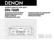 Denon DN-780R Cassette Tape deck Owners Manual