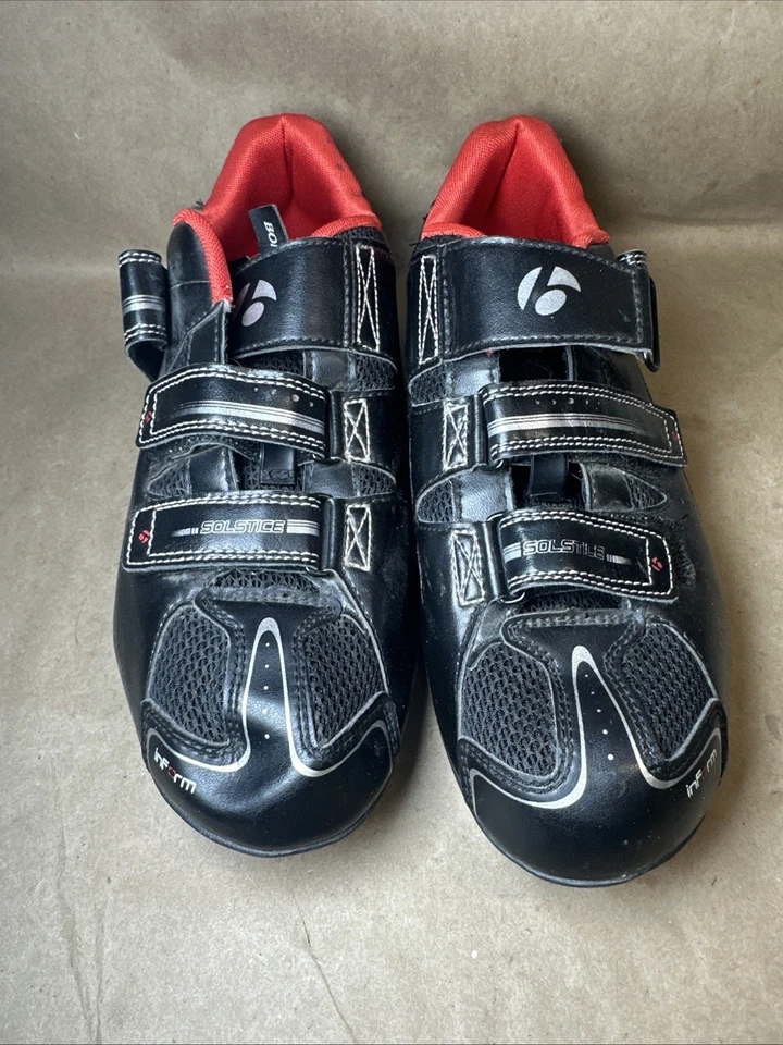 Sapatos de ciclismo de estrada Bontrager Race DLX em forma preto masculino EUA 10 UE 43 médio-estreito - Imagem 2 de 4