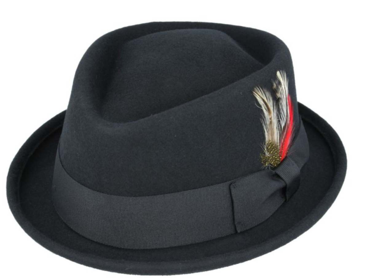 Diamond Crown Pork Pie Hat 100% Wool Felt – 5 Colors – Travel Ready Fedora