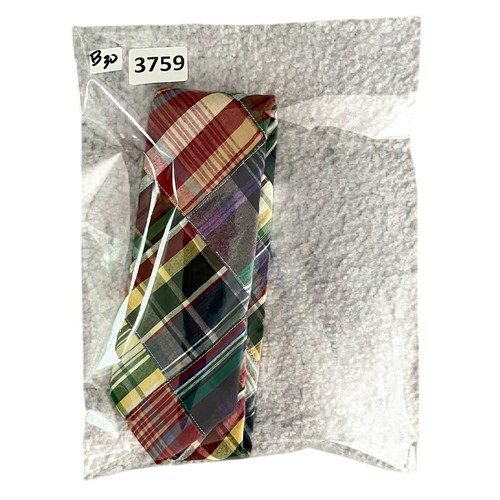 Corbata Mark Pendleton Para Hombre 59" Longitud Multicolor Madras Cuadros Clásica Preppy - Imagen 6 de 6
