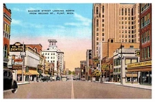 Postcard SHOP SCENE Flint Michigan MI o/19 AU7888