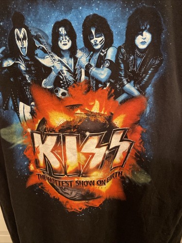 KISS THE HOTTEST SHOW ON EARTH 2010 TOUR T-SHIRT Men’s X-Large Heavyweight - Picture 3 of 10