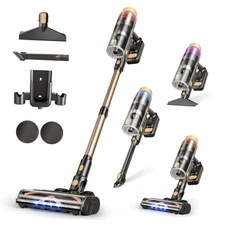 Cordless Vacuum Cleaner, 580W 48KPA 70 Mins Vacuum Cleaners for Home, Black