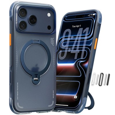 TORRAS Ostand Q3 Air for iPhone 17 Pro Max Case 6.9'' 360 Magnetic Stand Blue