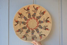 Lg. Navajo Pictorial Basket - Mary Black or Daughter - Kachina Yei Bi Chei - 17"