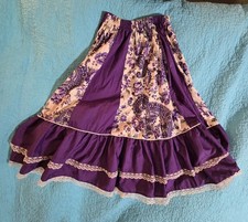 Vintage Purple Parie TaterSax Circle Skirt WhimsyGoth Cottagecore SquareDance