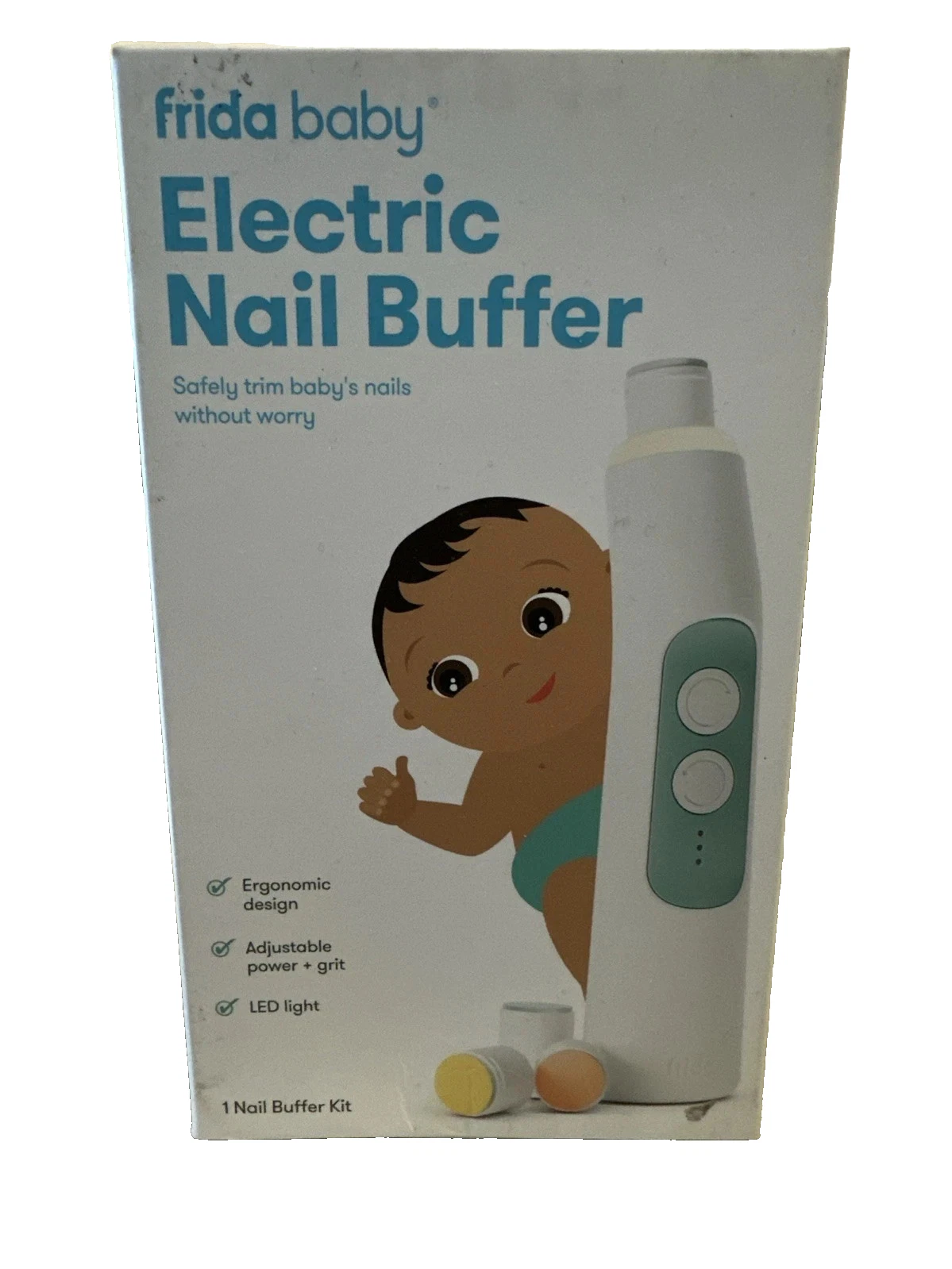 Frida Baby Electric Nail Buffer Kit with LED Light Suitable 0Months+ - NEW UK