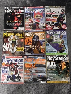 Official UK Playstation Magazine Job Lot Bundle (no discs) 8 Magazines Vintage