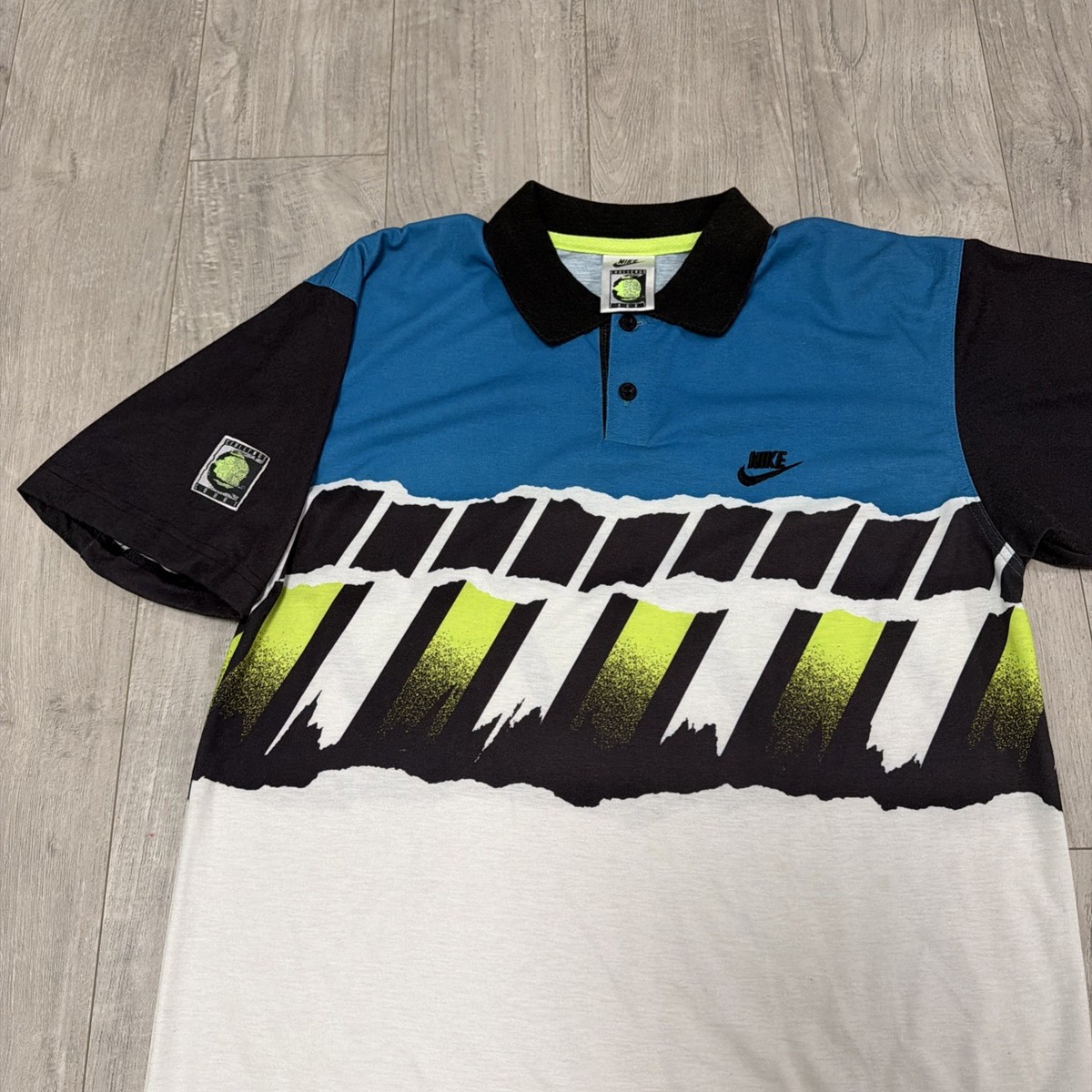 h.naoto スネークグラフィック　アシンメトリータンクトップ Nike Challenge Court Polo Shirt Mens Med Andre Agassi 90s Vintage