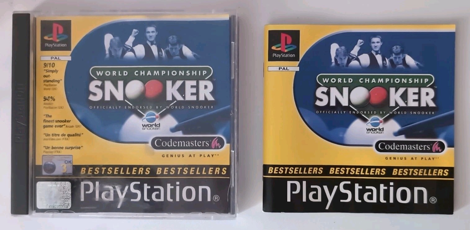 World Championship Snooker (Sony PlayStation 1, 2000 w/ Manual)