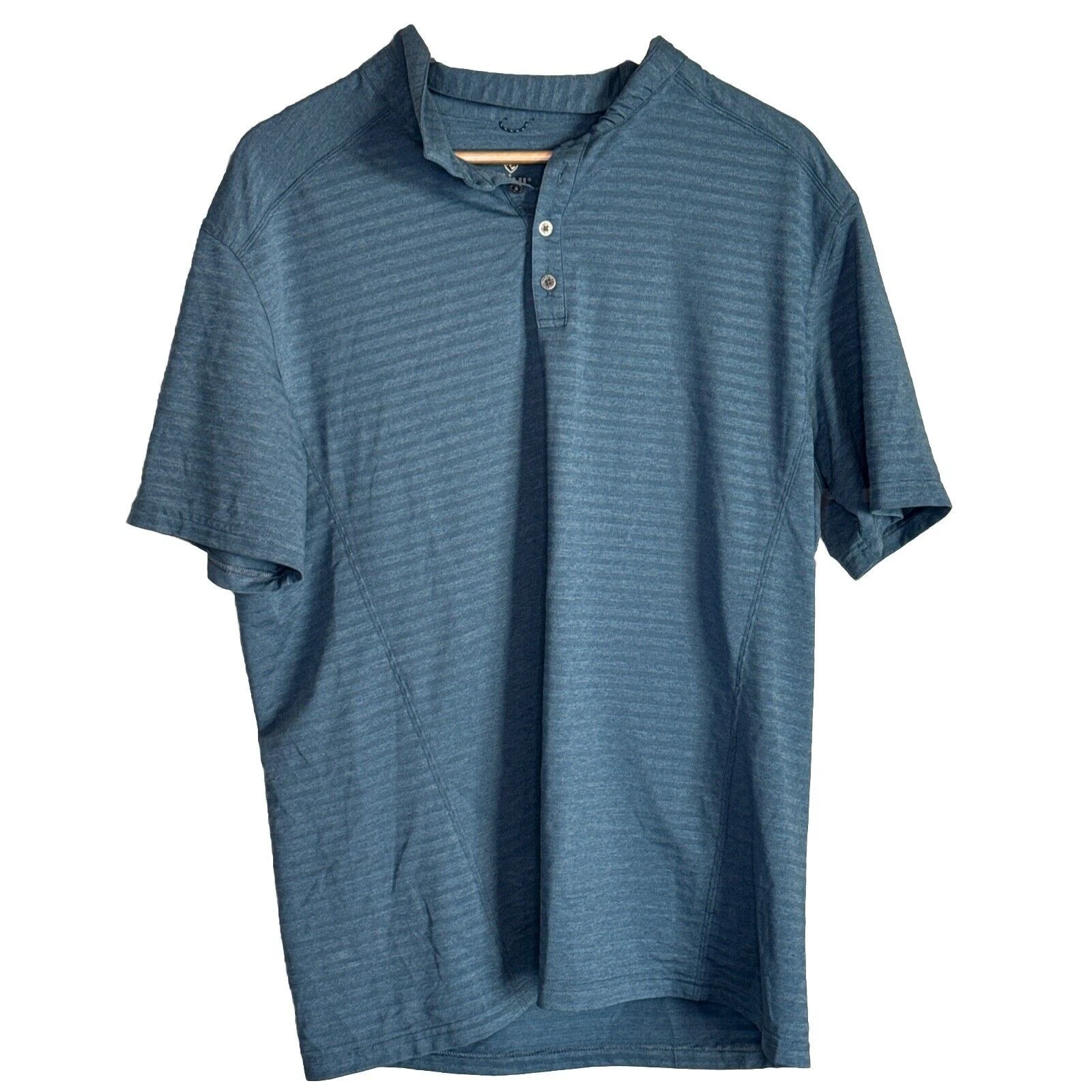 KUHL Airkuhl Men's Blue Hiking & Climbing Collared Activewear Top Size XL
