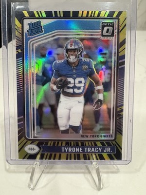 TYRONE TRACY JR. 2024 Panini Donruss Optic RATED ROOKIE ELECTRICITY PRIZM /75 