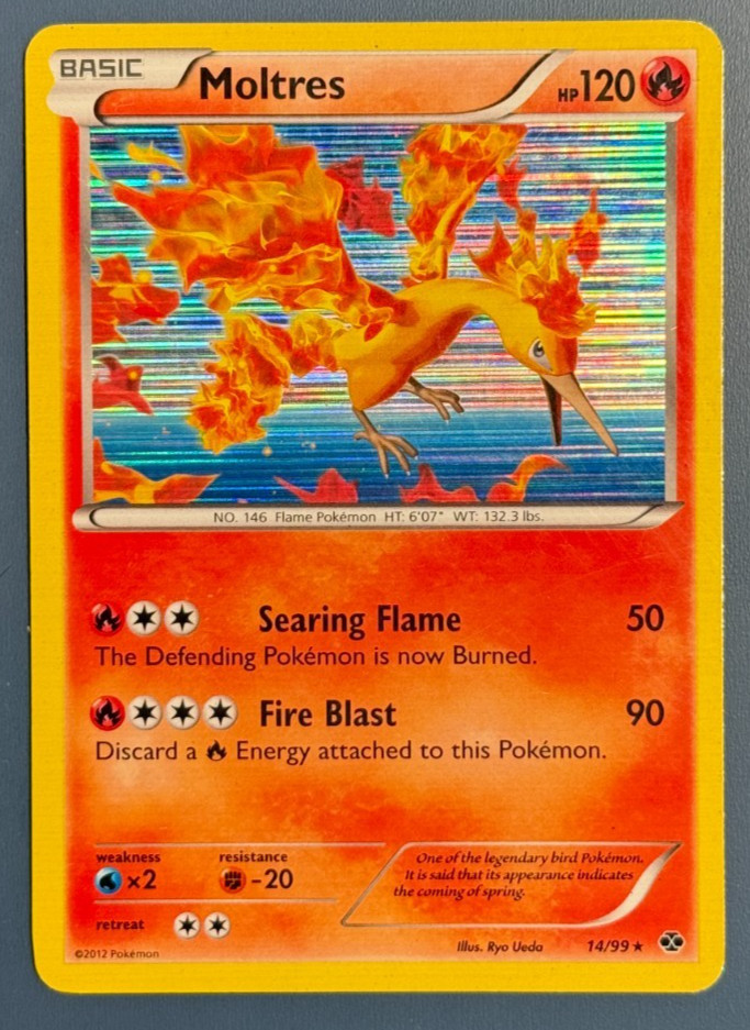 Moltres 14/99 Holo LP Pokemon Card