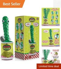 Dancing Pickle Toy   Interactive Yodeling Plush Repeats Your Words with Jokes
