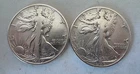 Very Nice 1942 D & 1945 S Liberty Walking Half Dollars - Nearly Uncirculated