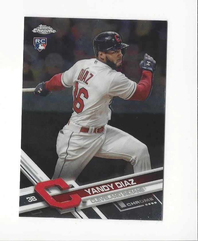 2017 Topps Chrome Update #HMT13 Yandy Diaz RC Rookie Indians Rays