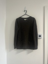 Womens Fat Face Brown Speckled Cashmere Long Sleeve Soft Knit Jumper Size UK 8